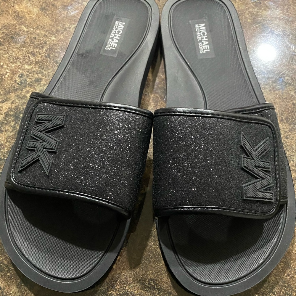***SOLD****Michael Kors Glitter Slides